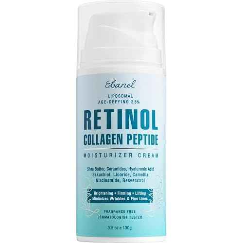Ebanel Retinol Cream for Face 3.5 oz, Moisturizer with Collagen, Peptides, Ceramides, Hyaluronic Acid, Vitamin C & B5, Firming Anti Aging Face Cream for Wrinkles, Fine Lines, Dark Spots, Day & Night