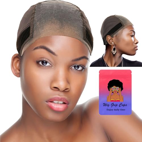 Lace Wig Grip Cap with Gripper Headband - Medium