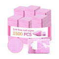 1500 Pcs Pink Lint Free Nail Wipes for Gel Polish Remover & Glue Cleaning