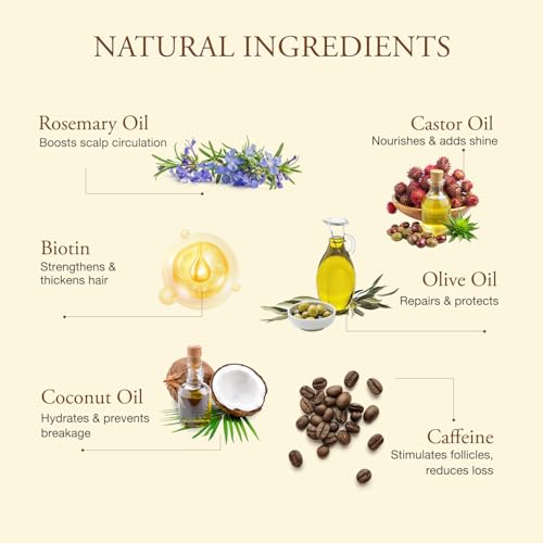 Hair Growth Oil with Biotin & Rosemary – Nourishing Serum for Thicker, Fuller Hair