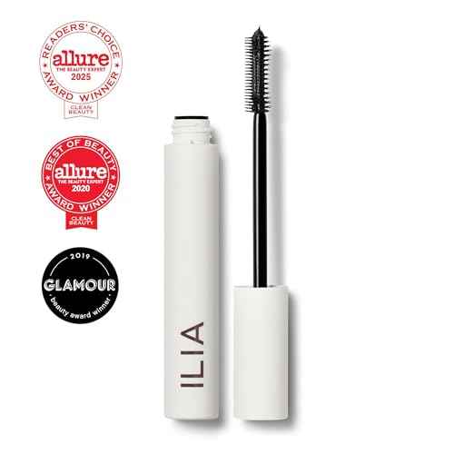 ILIA - Limitless Lash Mascara | Lightweight, Nourishing, Lengthening, Lifting | Flake + Smudge-Resistant | Non-Toxic, Cruelty-Free, Ophthalmologist-Tested, Safe For Sensitive Eyes (Soft Black)