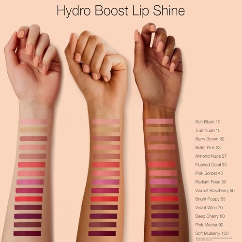 Neutrogena Hydro Boost Moisturizing Lip Gloss, Hydrating Non-Stick and Non-Drying Luminous Tinted Lip Shine with Hyaluronic Acid to Soften and Condition Lips, 27 Almond Nude Color, 0.10 oz