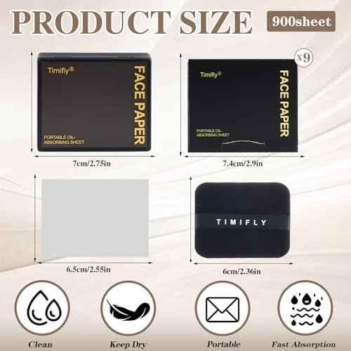 1000pcs Oil Blotting Sheets for Face, Clean and Clear Oil Absorbing Sheets, Oil Blotting Papers for Face(Black)