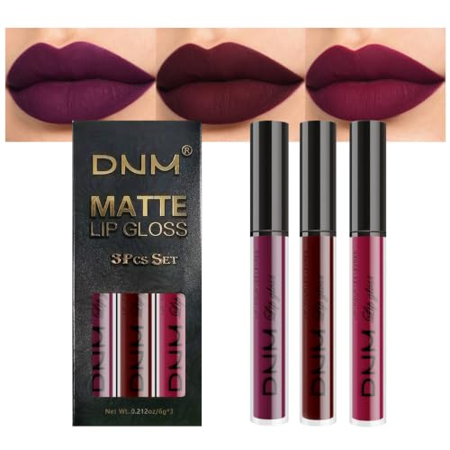 evpct 3Pcs Matte Liquid Lipstick Set - Long Lasting Waterproof