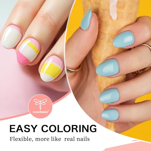 Extra Short Almond Full Cover Nail Tips - 216pcs, 12 Sizes