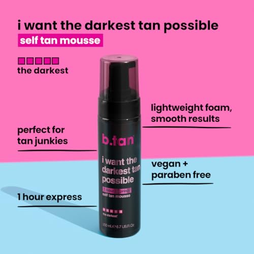 B.tan Ultra Dark Self Tanner Mousse - 1 Hour Express Foam