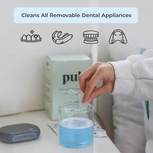 PUL Aligner Cleaner Tablets (Pack of 96) ? For Cleaning Invisalign, All Clear Aligners & Retainers ? Removes Odor, Stains, Plaque ? Cleans Dentures, Night & Mouth Guards, All Dental Removables