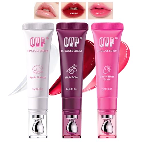 3-Color Tinted Lip Gloss Set - Hydrating Lip Serum