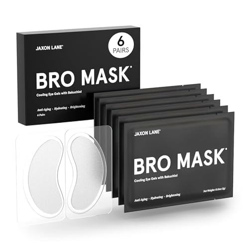 JAXON LANE Bro Hydrogel Under Eye Patches for Men, 6 Pairs