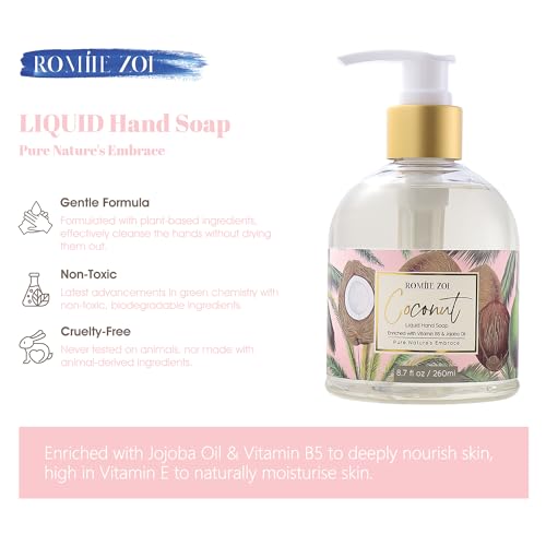 ROMIIE ZOI Liquid Hand Soap with Gift Box - Coconut - 260ml/ 8.7 fl.oz