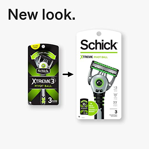 Schick Xtreme Pivot Ball Razor ? Disposable Razors Men, Pivot Razor, Schick Pivot Ball, 3 Count