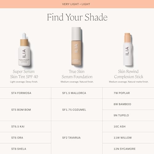 ILIA - Skin Rewind Complexion Stick - Foundation + Concealer + Skincare | Non-Toxic, Vegan, Cruelty-Free, Clean Makeup (9N - Tupelo, 0.35 oz | 10 g)