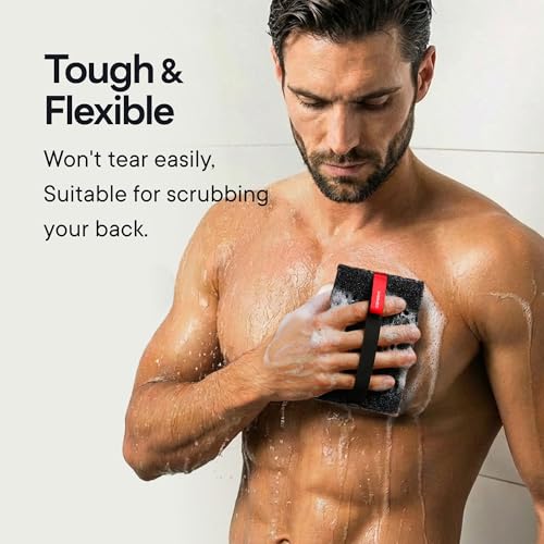 Caveem Exfoliating Body Scrubber, 2 Pack - Double-Sided Coarse