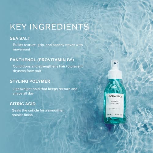 SACHAJUAN Ocean Mist Sea Salt Spray - Texturizing Hair Spray for Beach Waves, Paraben-Free, 5.1 oz