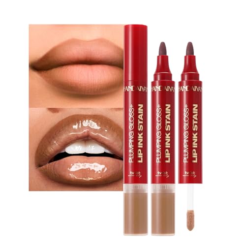 Beauty Glazed 2-in-1 Lip Stain & Plumping Gloss - Warm Cocoa Brown