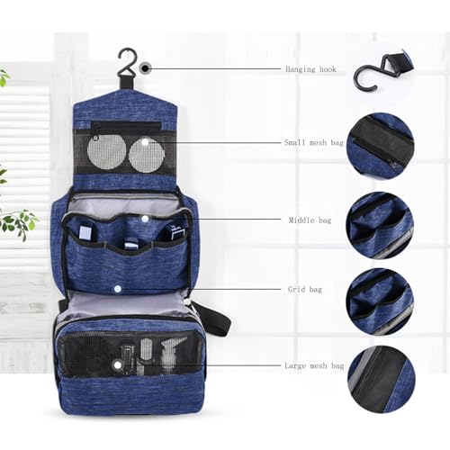 Hanging Toiletry Bag for Travel - Compact Waterproof Organizer