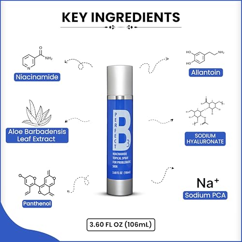 Niacinamide Face Spray ? Topical Mist with Hyaluronic Acid, Glycerin, Vitamin B3, and Aloe for Skin Clarity, Texture & Hydration ? Gentle Niacinamide Serum Alternative ? 3.6 fl oz