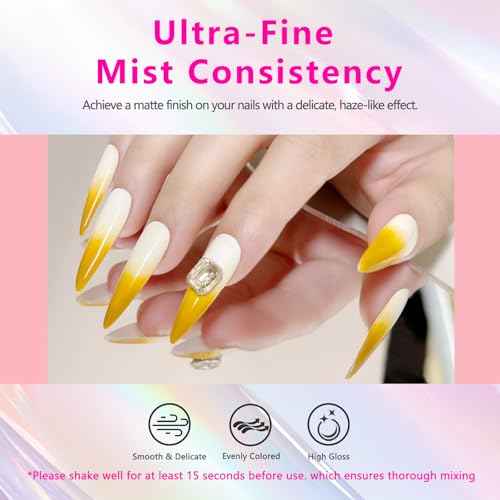 QUEVINA 16 Colors Airbrush Gel Nail Polish Set ? Safe, Odorless Formula for Stunning Baby Boomer Nail Art ? No Dilution Needed, Long-Lasting & Vibrant Shades 16X15ml