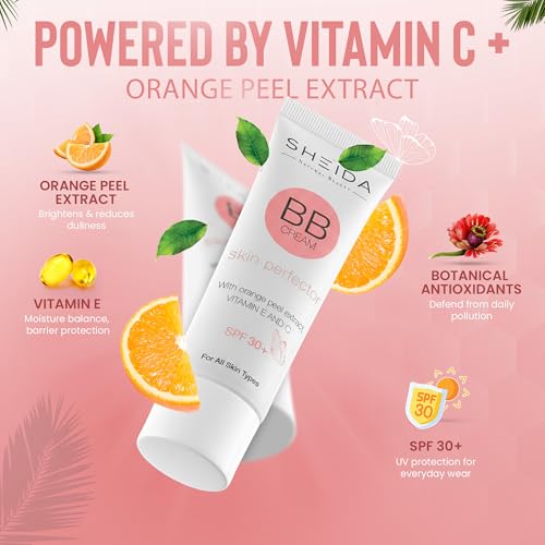 Sheida BB Cream SPF 30+ with Vitamin C & E, 50ml