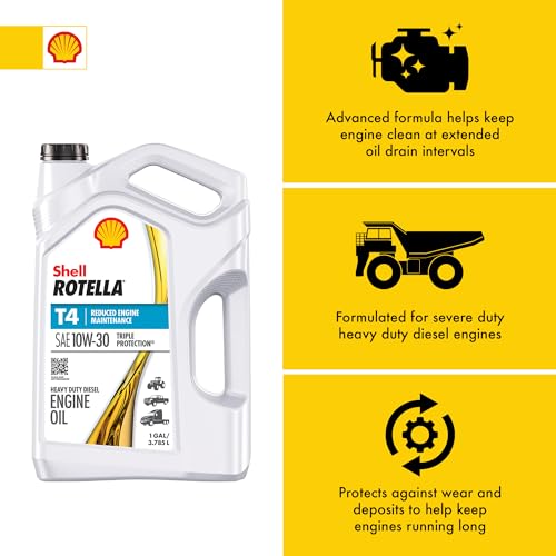 Shell Rotella T4 Triple Protection 10W-30 Diesel Engine Oil, 1 Gallon