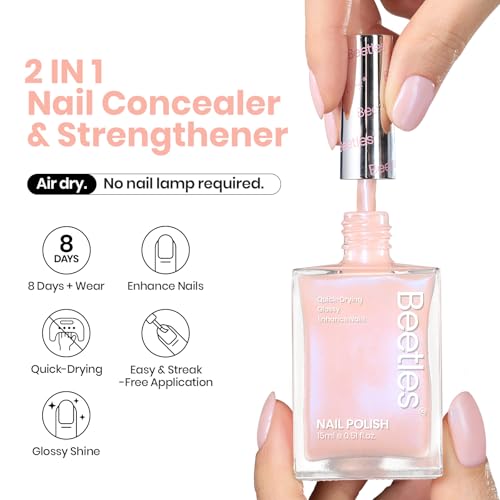 Beetles Mermaid Tears Nail Polish - Nude Glossy Nail Lacquer & Concealer