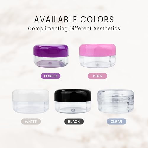Beauticom 15 gram/15ml Empty Clear Small Round Travel Container Jars with Lids for Make Up Powders, Eyeshadow Pigments, Lotions, Creams, Lip Balm, Lip Gloss, Samples (12 Pieces, Clear Lid)