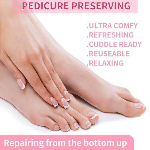 Giloner Moisturizing Gel Socks for Dry Cracked Feet - 2 Pairs Spa Set