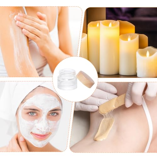 6-Pack 5ml Glass Travel Lotion Jars with Lids