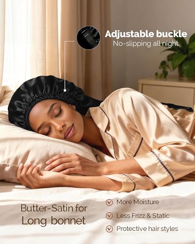 YANIBEST Satin Sleep Bonnet for Curly Hair & Braids