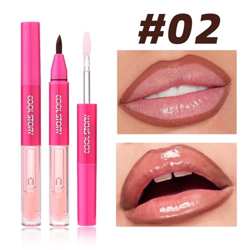 2-in-1 Lip Liner & Gloss Set - Matte Ombre with Plumping Shine