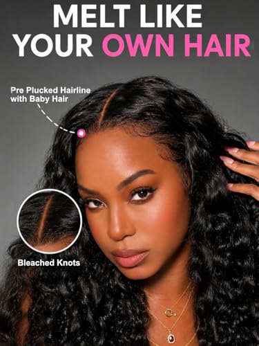 UNICE Bye Bye Knots Glueless Wig 7x5 Lace 18 Inch Water Wave