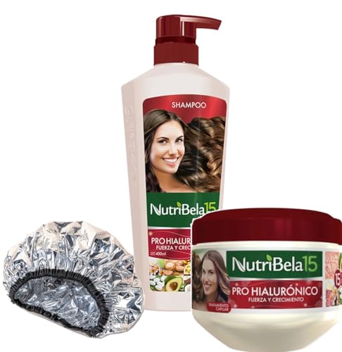 Nutribela 15 Pro-Hyaluronic Strength Hair Kit with Thermal Cap