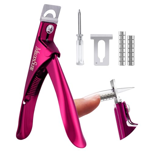 MelodySusie Adjustable Acrylic Nail Clippers with 15 Magnet Sizers