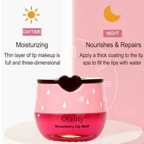 3 PCS Bee Lip Balm Lip Mask Honey Pot,Strawberry&Honey&Watermelon Lip Sleeping Mask,Hydrating Prevention Dry Lip Care,Moisturizing Lip Mask Overnight Reduces Lip Lines