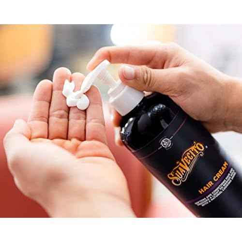 Suavecito Hair Cream Pump Bottle Medium Shine All Day Light Hold (16 oz)