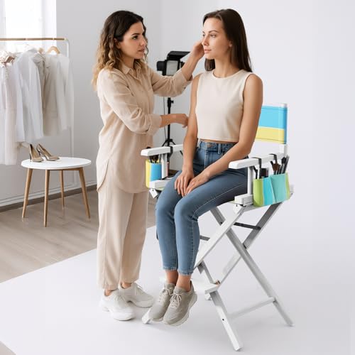 OmySalon 26" Directors Chair - Portable Folding Makeup Salon Chair