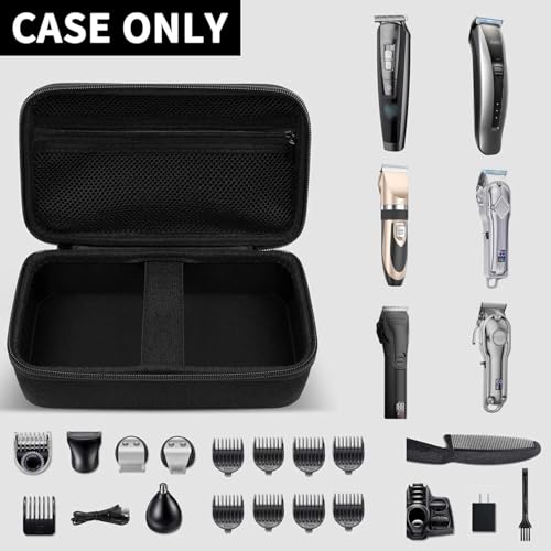 Comecase Case for Hatteker/for oneisall/for Ufree/for Novah Hair Clipper, Beard Trimmer Organizer Storage for Men Hair Cutting Kit Precision Shaver, with Inner Net Bag for Grooming Kit (Case Only)