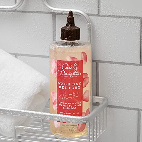 Carol's Daughter Wash Day Delight Water-to-Foam Sulfate Free Vegan Shampoo with Rose Water and Micellar Technology, Paraben Free, Silicone Free, Best for Kinky, Curly Hair, 16.9 fluid ounces