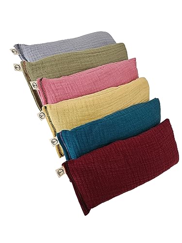 Unscented Eye Pillows (Pack of 6) - Cotton Gauze & Flax Seed
