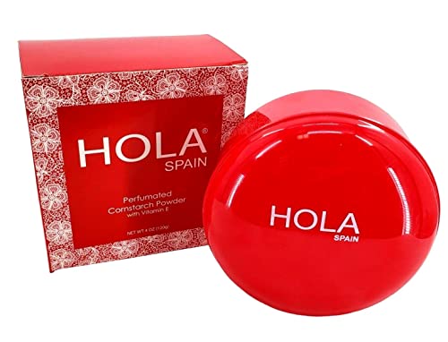 Hola Spain Skin Petal Body Talc Dusting Powder with Puff 4oz