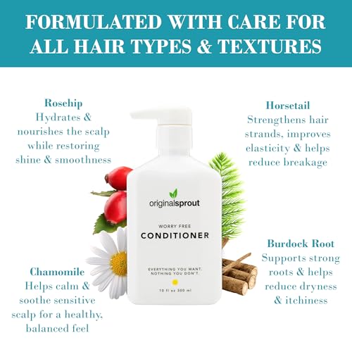 Original Sprout Worry Free Conditioner 10 fl oz - Gentle, Plant-Based Hair Care