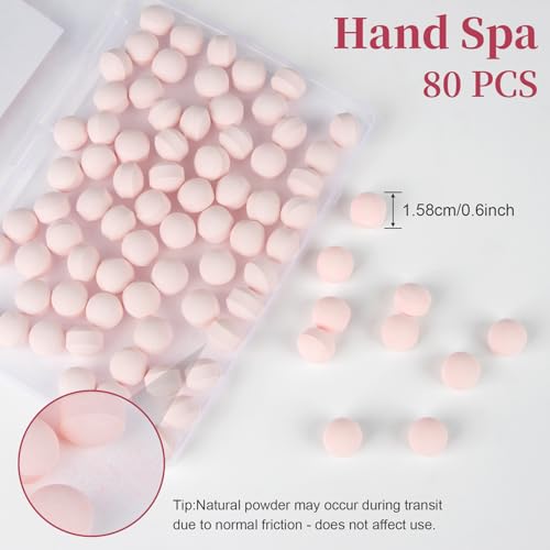 Rose Manicure & Pedicure Spa Soaking Balls - Cuticle Softening Tablets 8oz