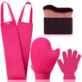4-Pcs Self Tanning Mitt Set with Back Applicator & Brush