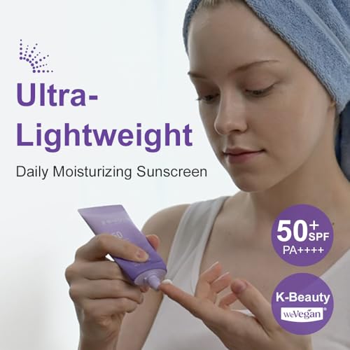 FRUDIA Blueberry Hydrating Air Fit Sunscreen SPF 50+ PA++++ | Ultra Lightweight and Moisturizing Korean Face Sunscreen with Blueberry, Triple Hyaluronic Acid, & Panthenol | No White Cast, 1.76 oz