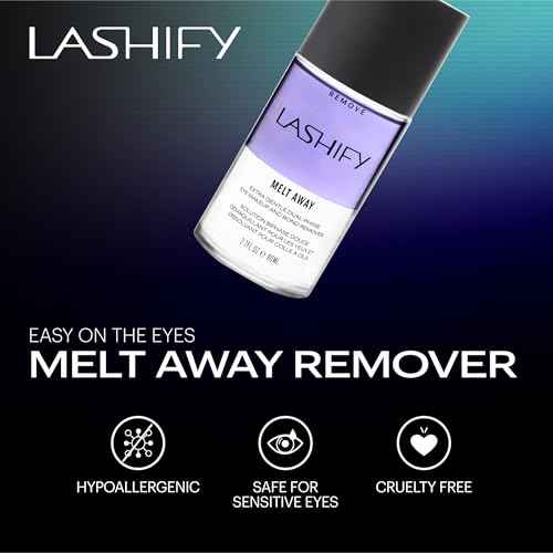 Lashify Melt Away Extra Gentle Dual-Phase Eye Makeup and Bond Remover, 80ml bottle