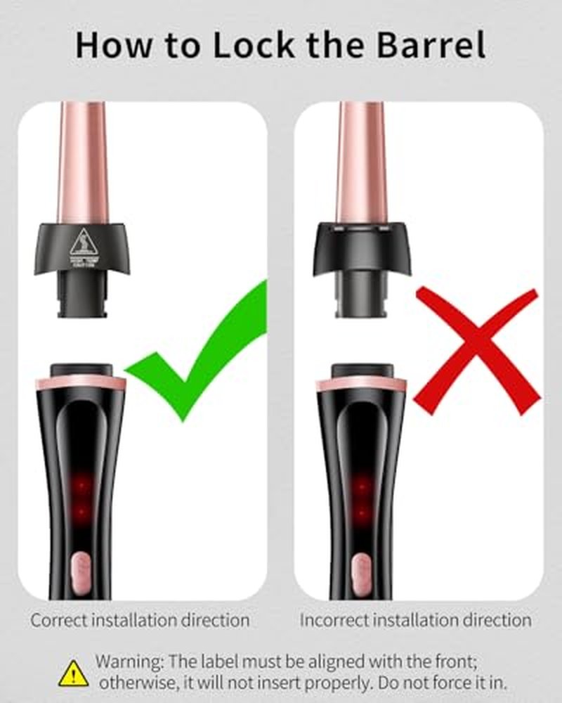 5-in-1 Curling Iron Wand Set with 4 Ceramic Barrels & Crimper