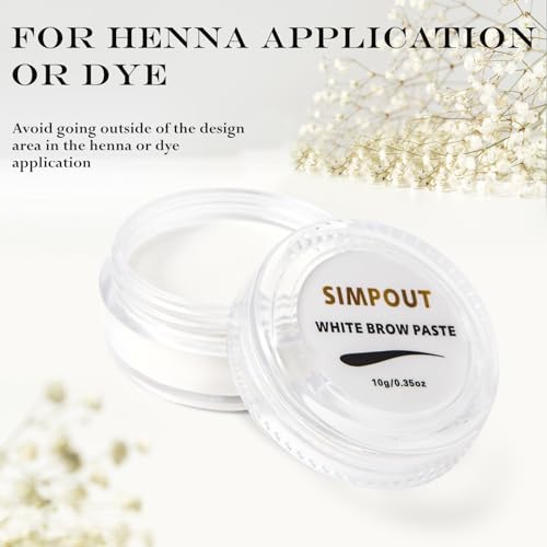 White Brow Contour Paste, Eyebrow Mapping Paste for Eyebrows Design, Draw or Sketch The Shape, Eyebrow Tinting Tool for Micropigmentation