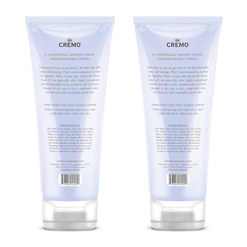 Cremo Barber Grade Original & French Lavender Shave Creams, 6 Fl Oz (2 Packs Each)