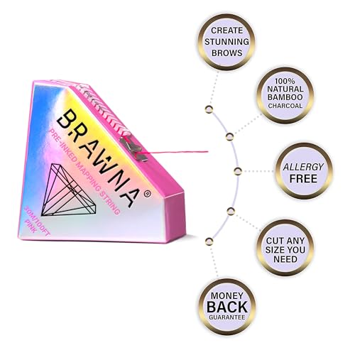 BRAWNA 30M Pink Eyebrow Mapping String for Microblading