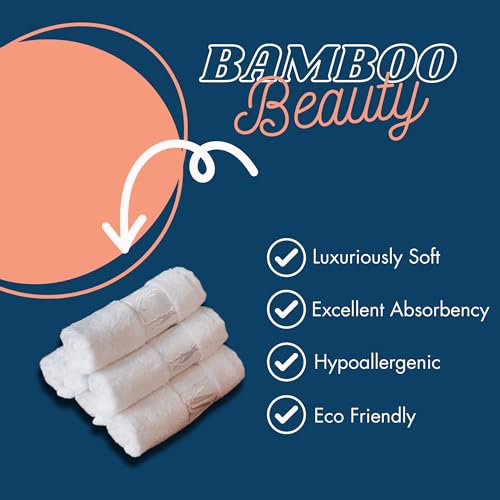 Bamboo Viscose Washcloths Set of 6 | Luxury Soft